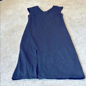 Tahari Black Sleeveless Dress Front Slit  NWT Size  4